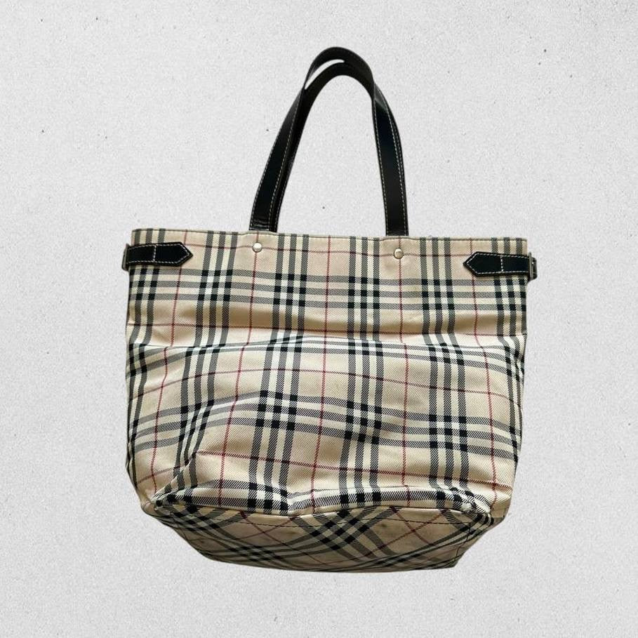Authentic Vintage Burberry Nova Check Tote Bag
