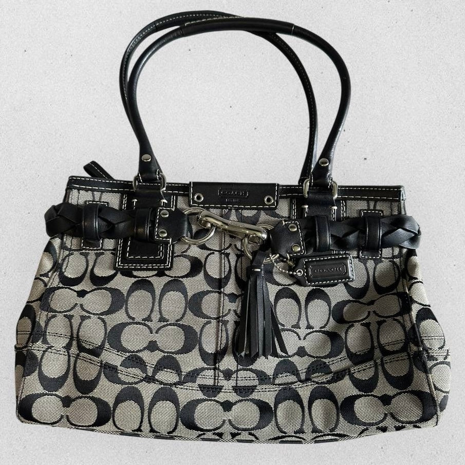 Authentic Vintage Coach Signature Hamptons Shoulder Bag