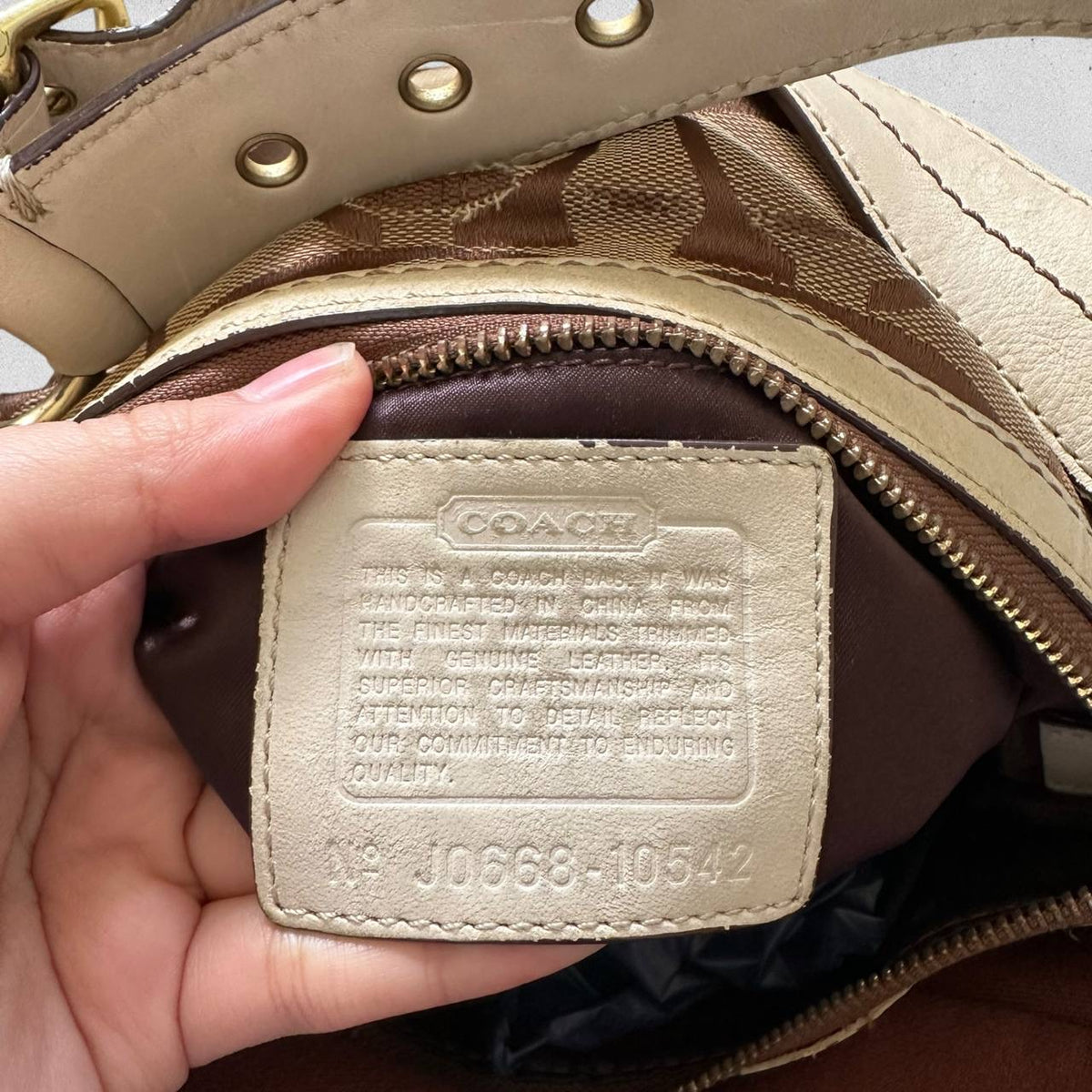 Authentic Vintage Coach Signature Shoulder/Crossbody Bag