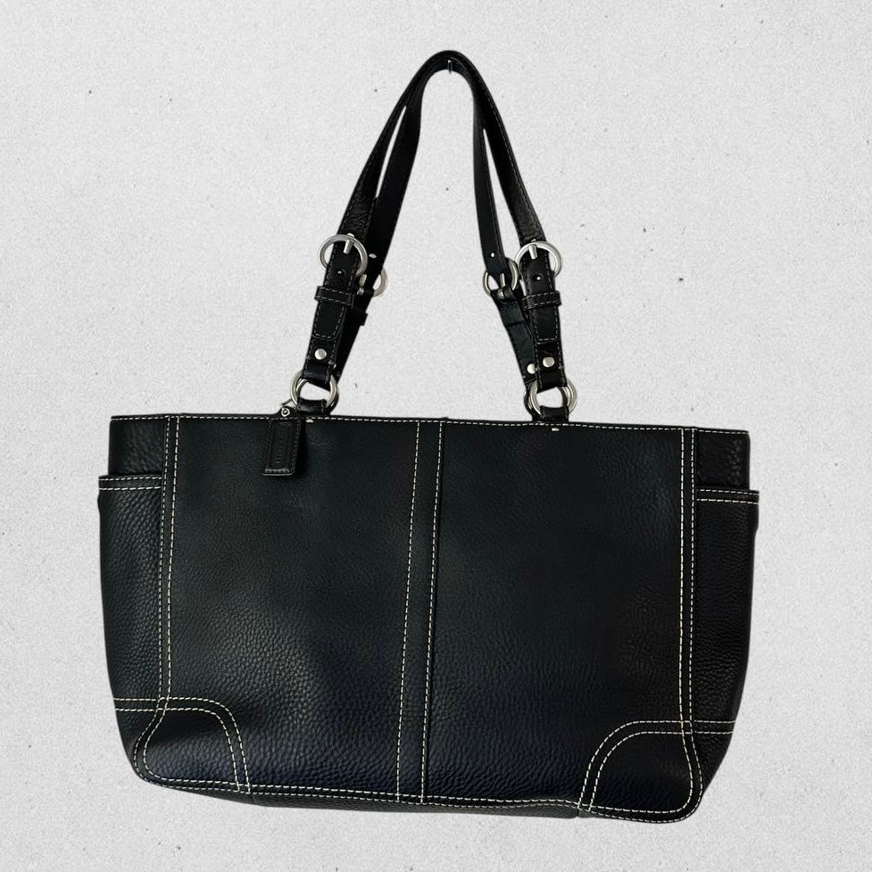 Authentic Vintage Coach Pebbled Leather Tote Bag