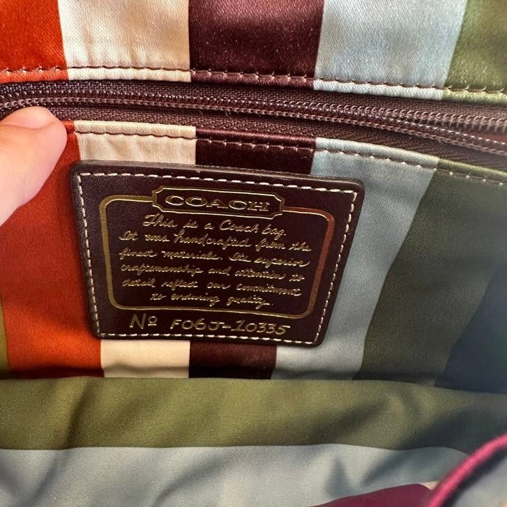 Authentic Vintage Coach 65th Anniversary Legacy Stripe Bag