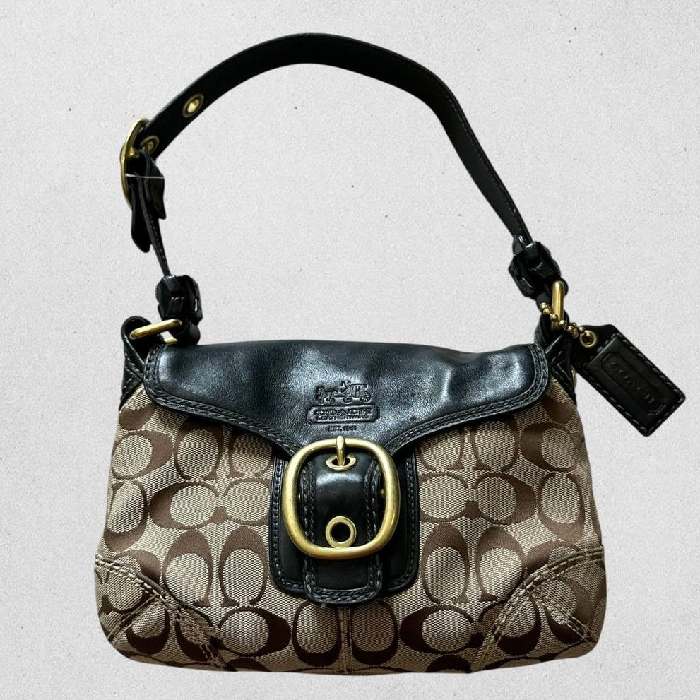 Authentic Vintage Coach Bleecker Signature Shoulder Bag