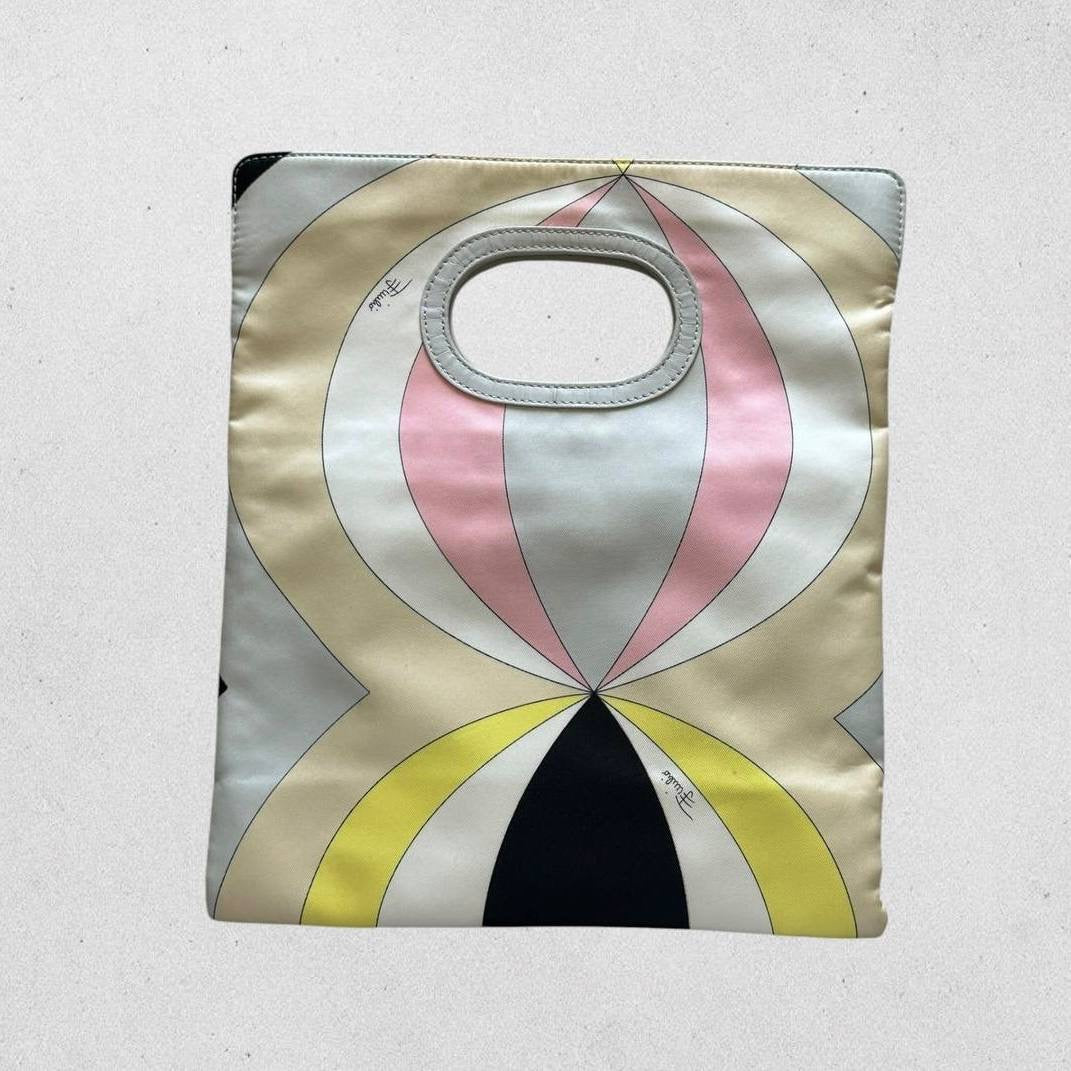Authentic Vintage Emilio Pucci Satin Top Handle/Clutch Bag