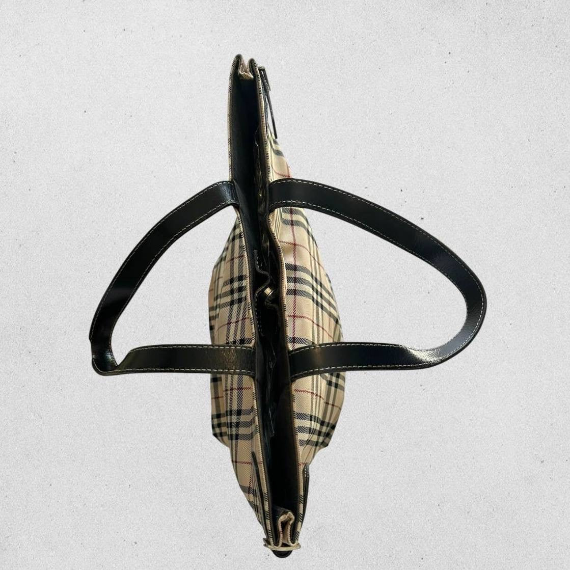 Authentic Vintage Burberry Nova Check Tote Bag