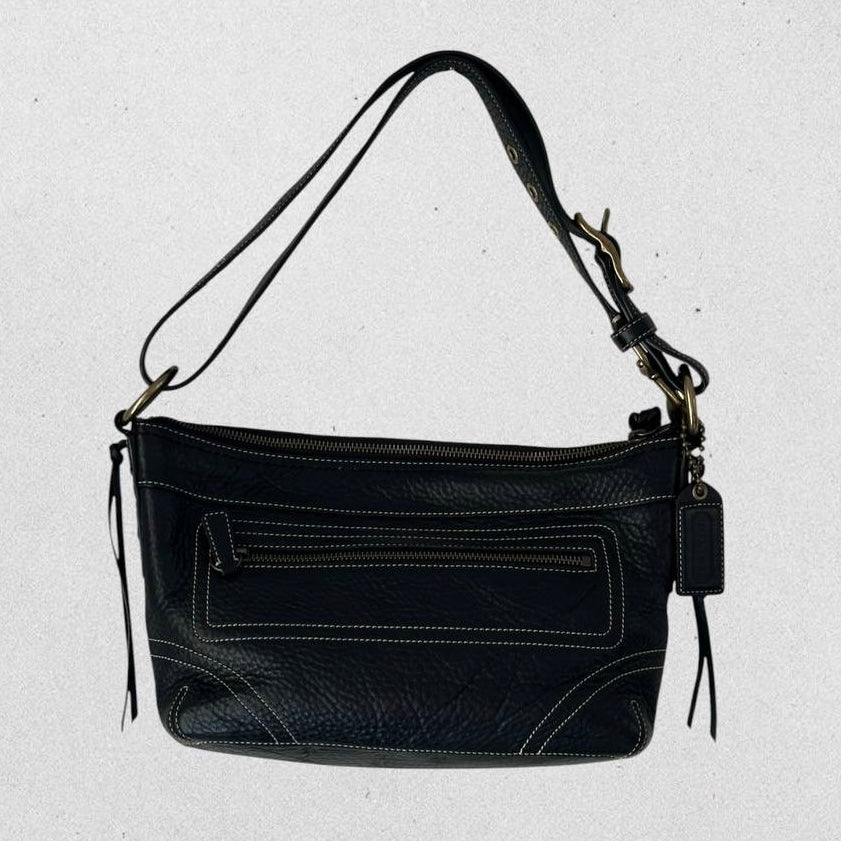 Authentic Vintage Coach Grained Leather Shoulder/Crossbody Bag