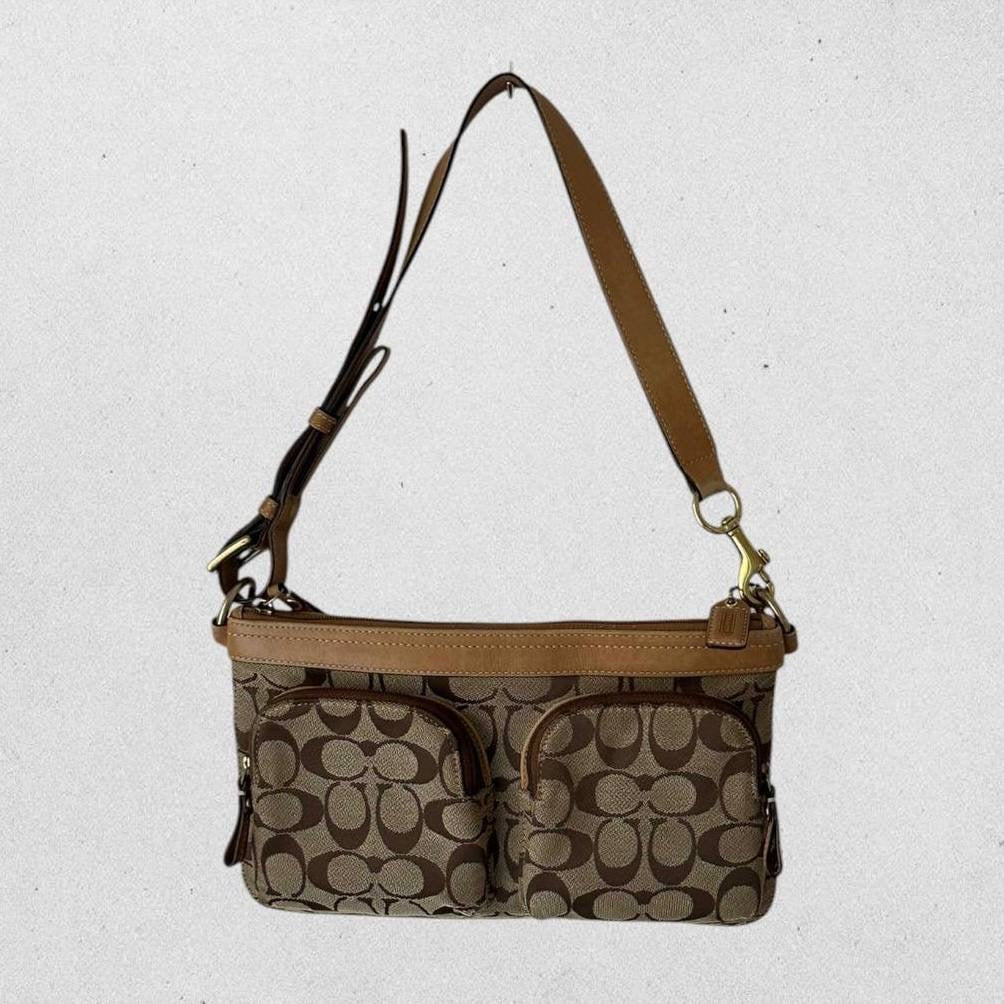 Authentic Vintage Coach Signature Shoulder/Belt Bag