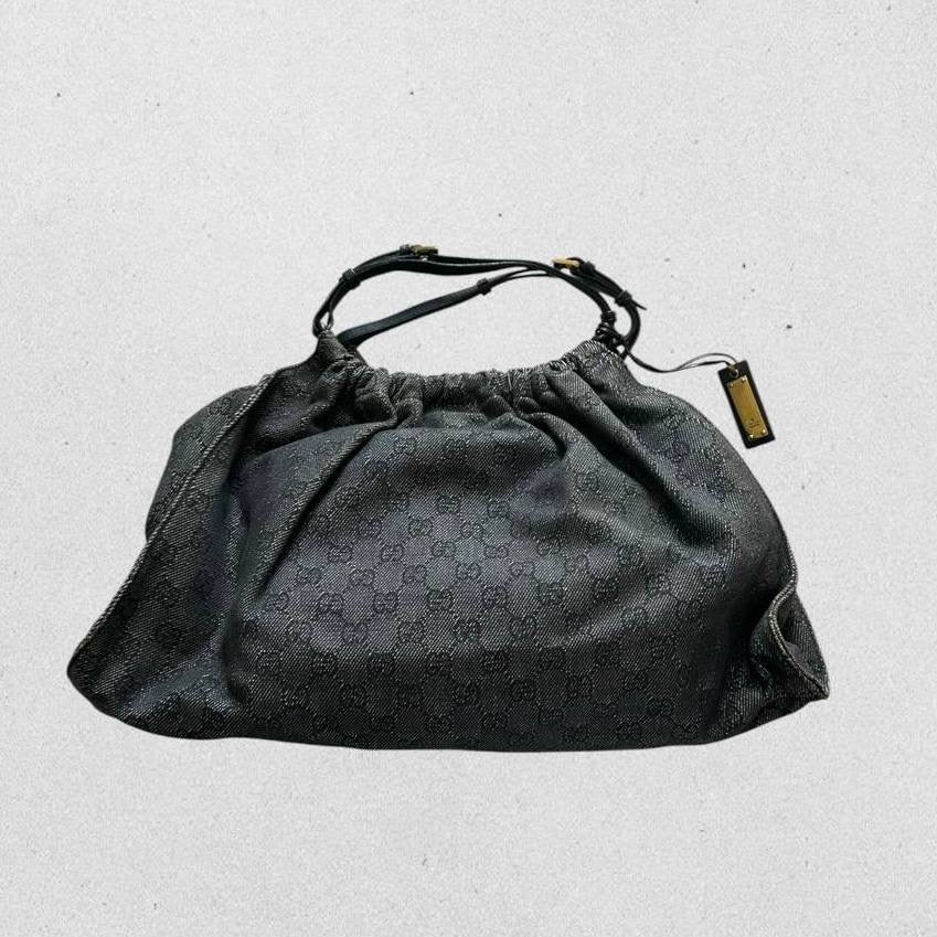 Authentic Vintage Gucci Monogram Ruched Shoulder Bag