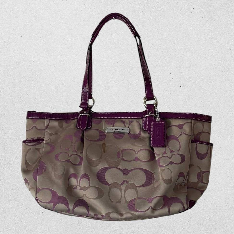 Authentic Vintage Coach Optic Tote Bag