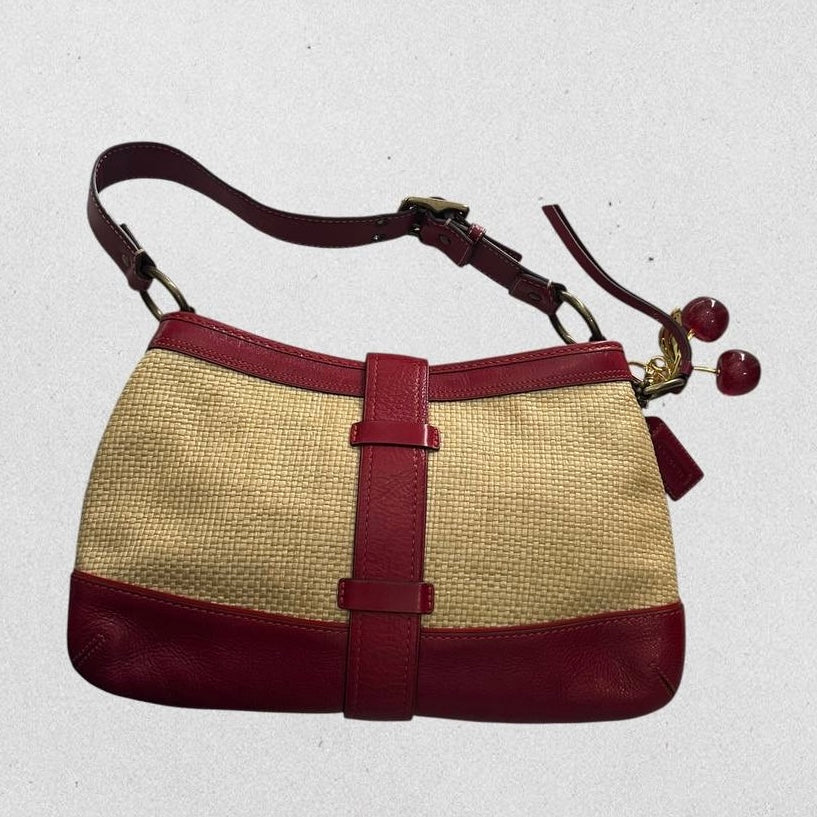 Authentic Vintage Coach Legacy Straw Bag