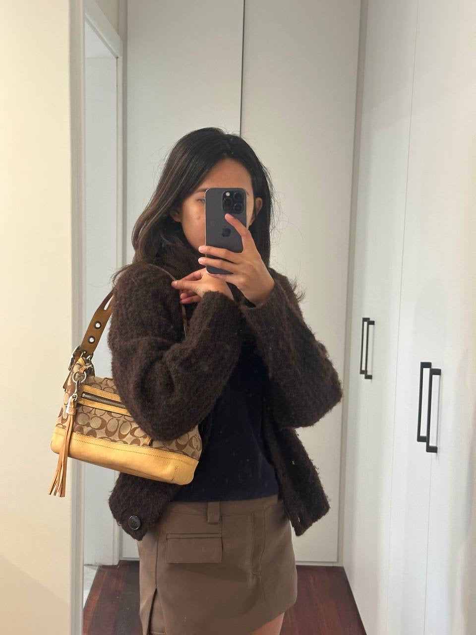 Authentic Vintage Coach Signature Shoulder Bag