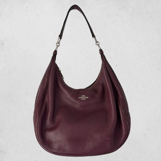 Authentic Vintage Coach Burgundy Leather Hobo Bag
