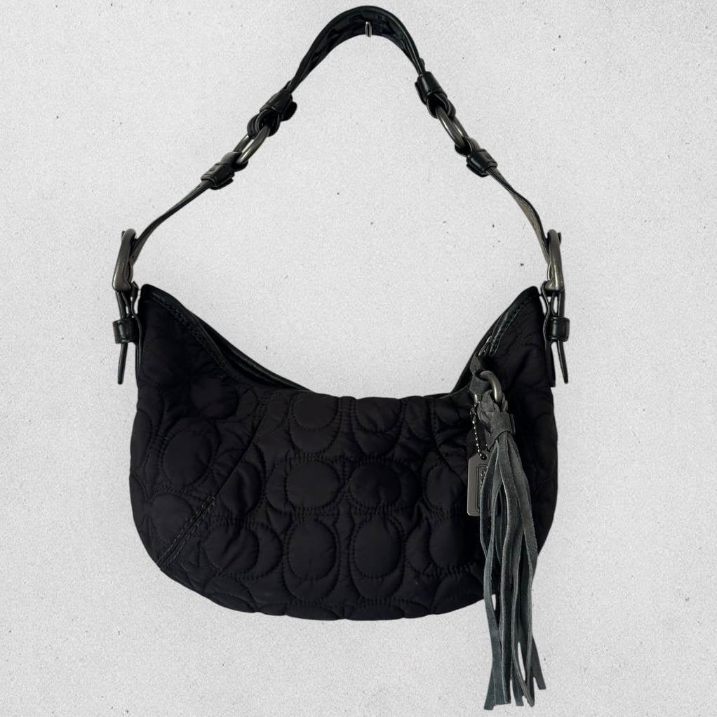 Authentic Vintage Coach Nylon Quilted Hobo Bag Rare