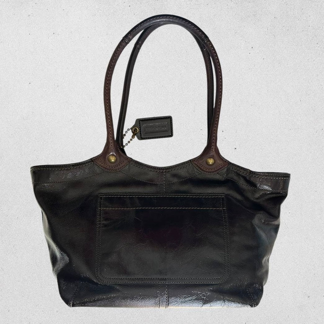 Authentic Vintage Coach Bleecker Patent Leather Tote Bag