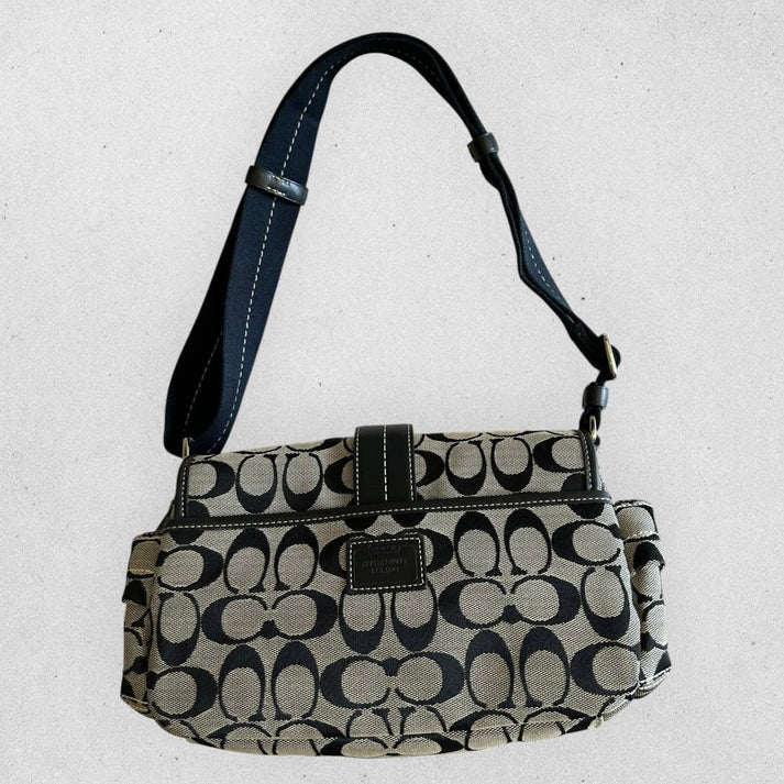 Authentic Vintage Coach Cargo Pocket Signature Shoulder Bag
