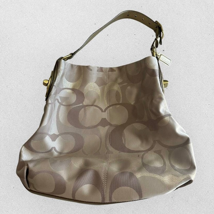 Authentic Vintage Coach Signature Penelope Optic Hobo Bag Rare
