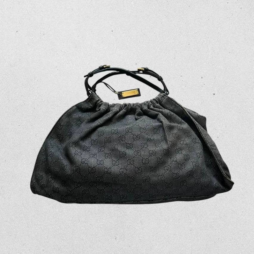 Authentic Vintage Gucci Monogram Ruched Shoulder Bag