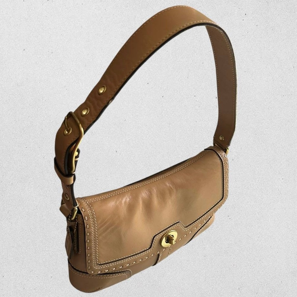 Authentic Vintage Coach Leather Shoulder Bag