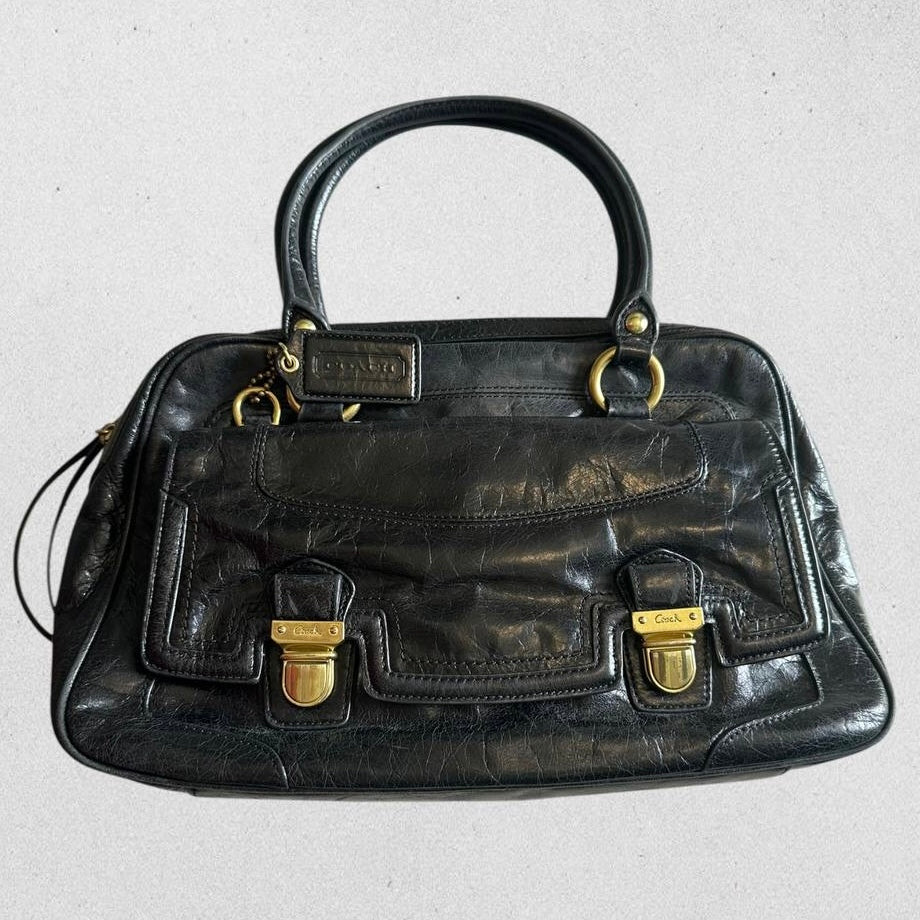 Authentic Vintage Coach Poppy Lock Satchle Bag