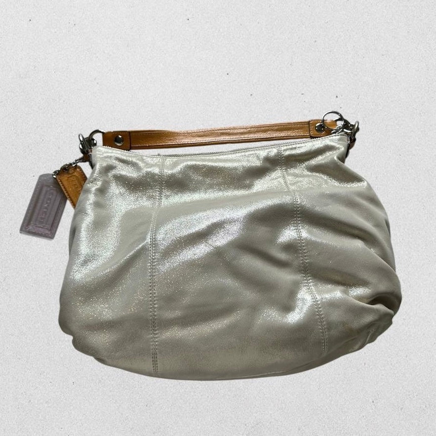 Authentic Vintage Coach Poppy Metallic Hobo Bag