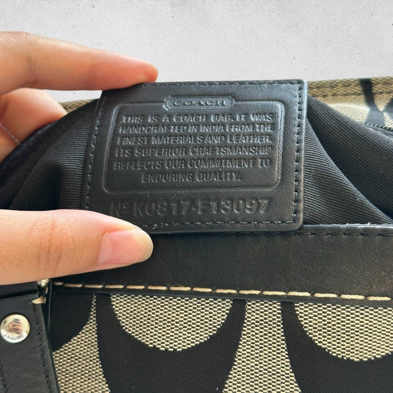 Authentic Vintage Coach Signature Tote Bag