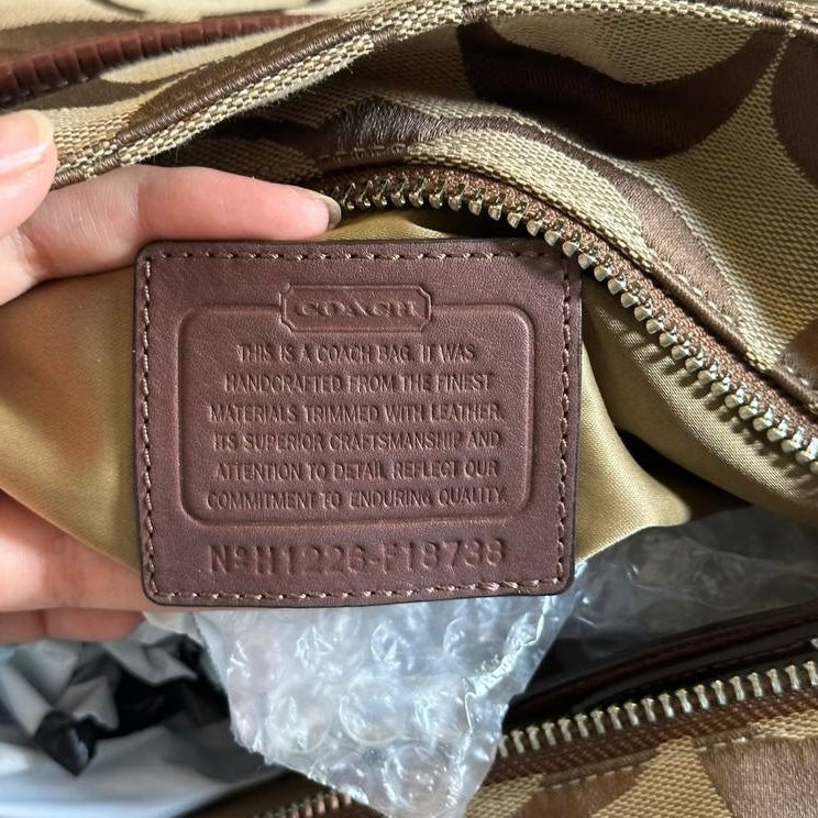 Authentic Vintage Coach Signature Canvas Tote Bag