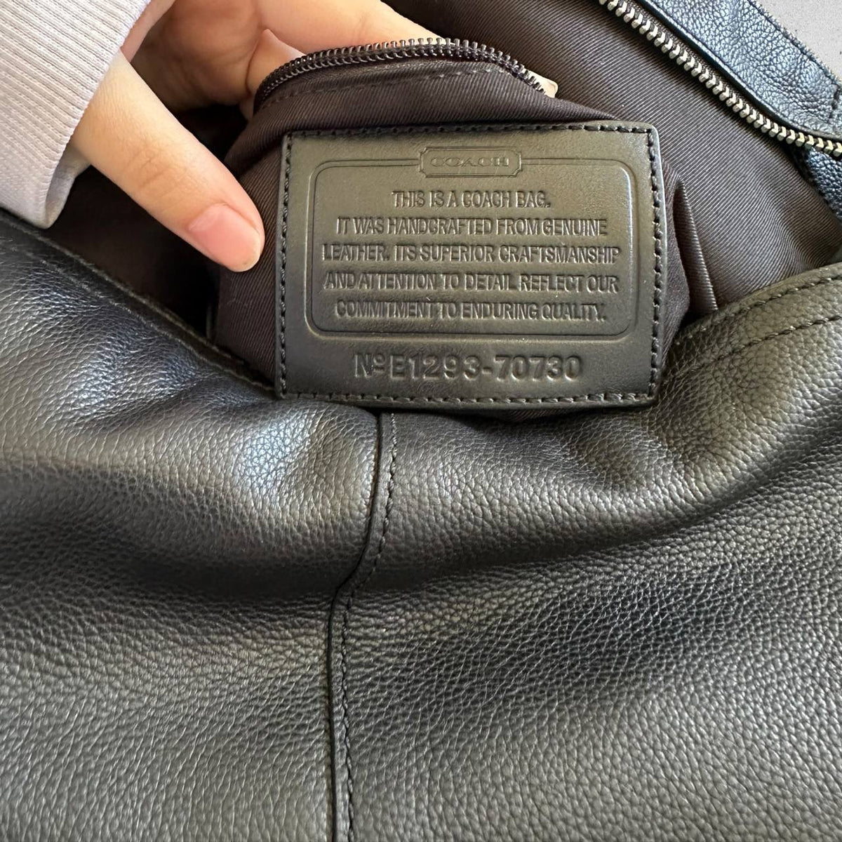 Authentic Vintage Coach Genuine Leather Tote Bag