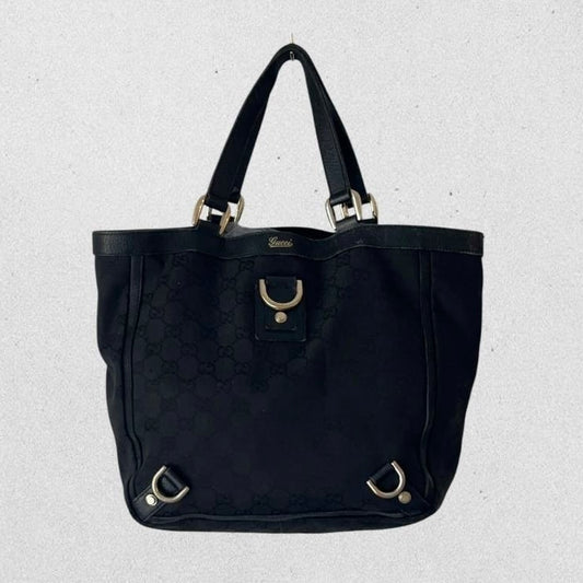 Authentic Vintage Gucci GG Abbey D-Ring Small Tote Bag