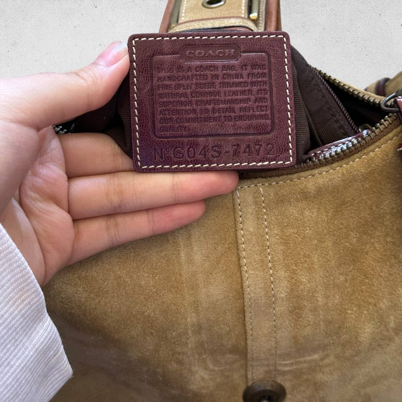 Authentic Vintage Coach Hampton Suede Shoulder Bag