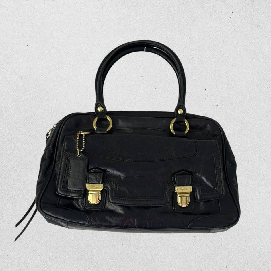 Authentic Vintage Coach Poppy Lock Satchle Bag