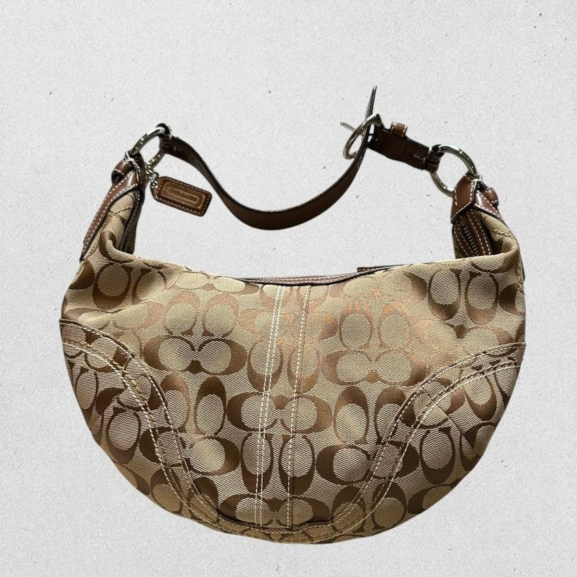 Authentic Vintage Coach Croissant Signature Shoulder Bag Rare