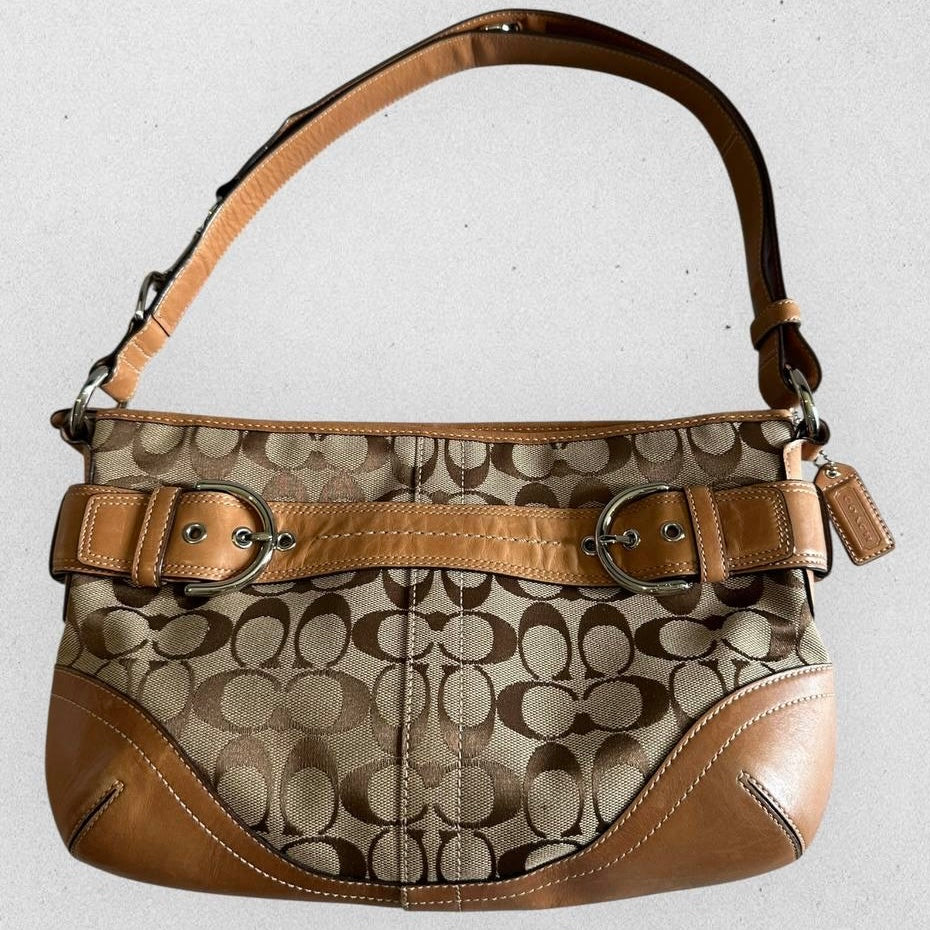 Authentic Vintage Coach Signature Shoulder/Crossbody Bag