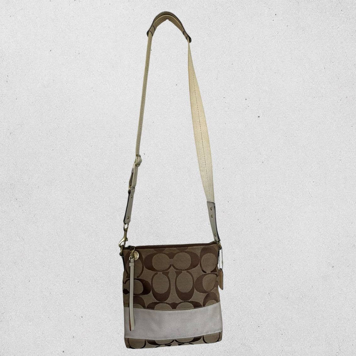 Authentic Vintage Coach Signature Shoulder/Crossbody Bag