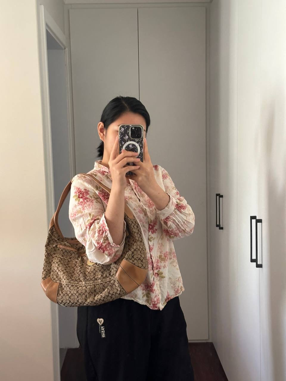 Authentic Vintage Coach Signature Ergo Hobo Bag
