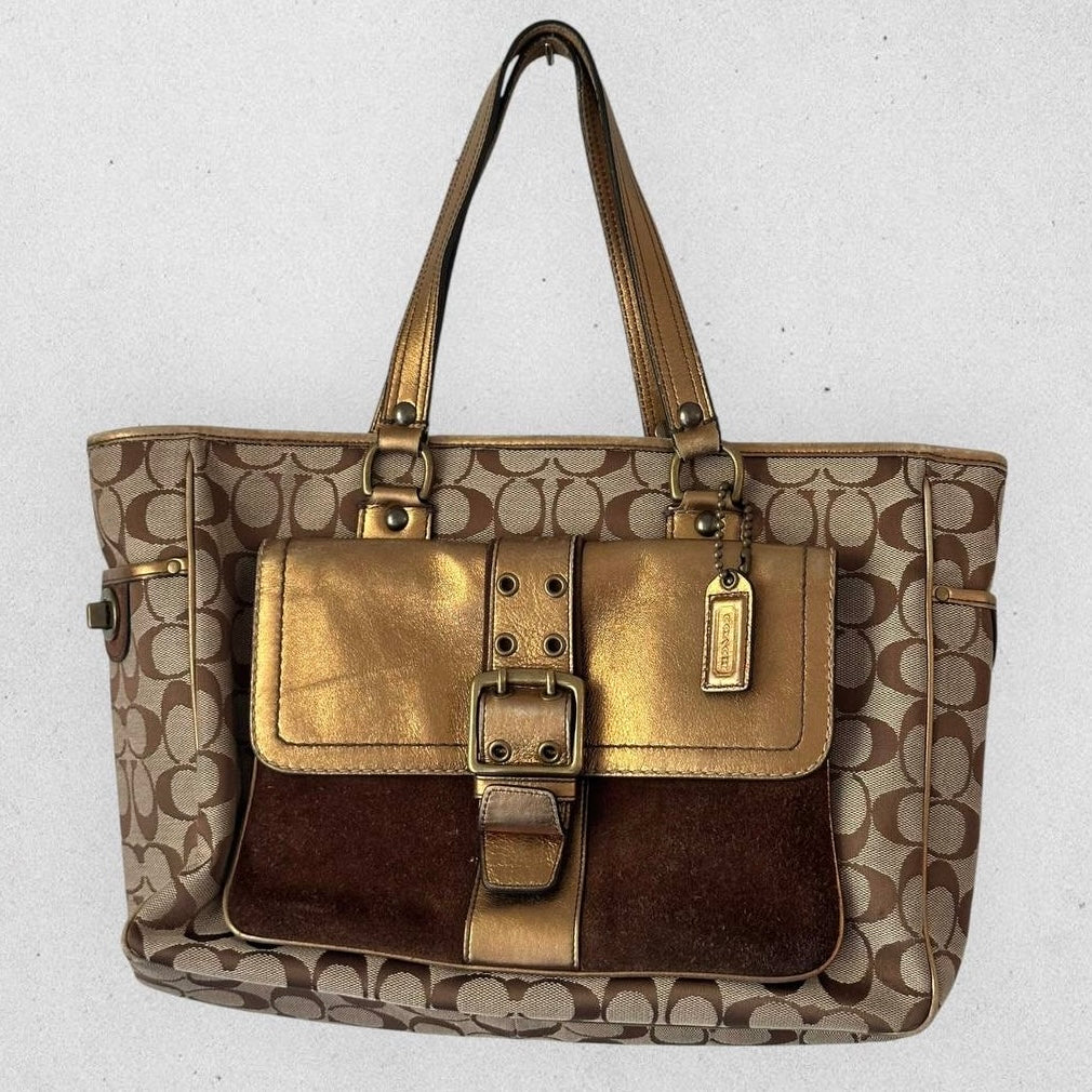 Authentic Vintage Coach Signature Bleecker Tote Bag