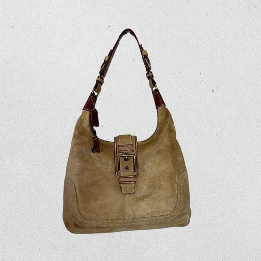 Authentic Vintage Coach Hampton Suede Shoulder Bag