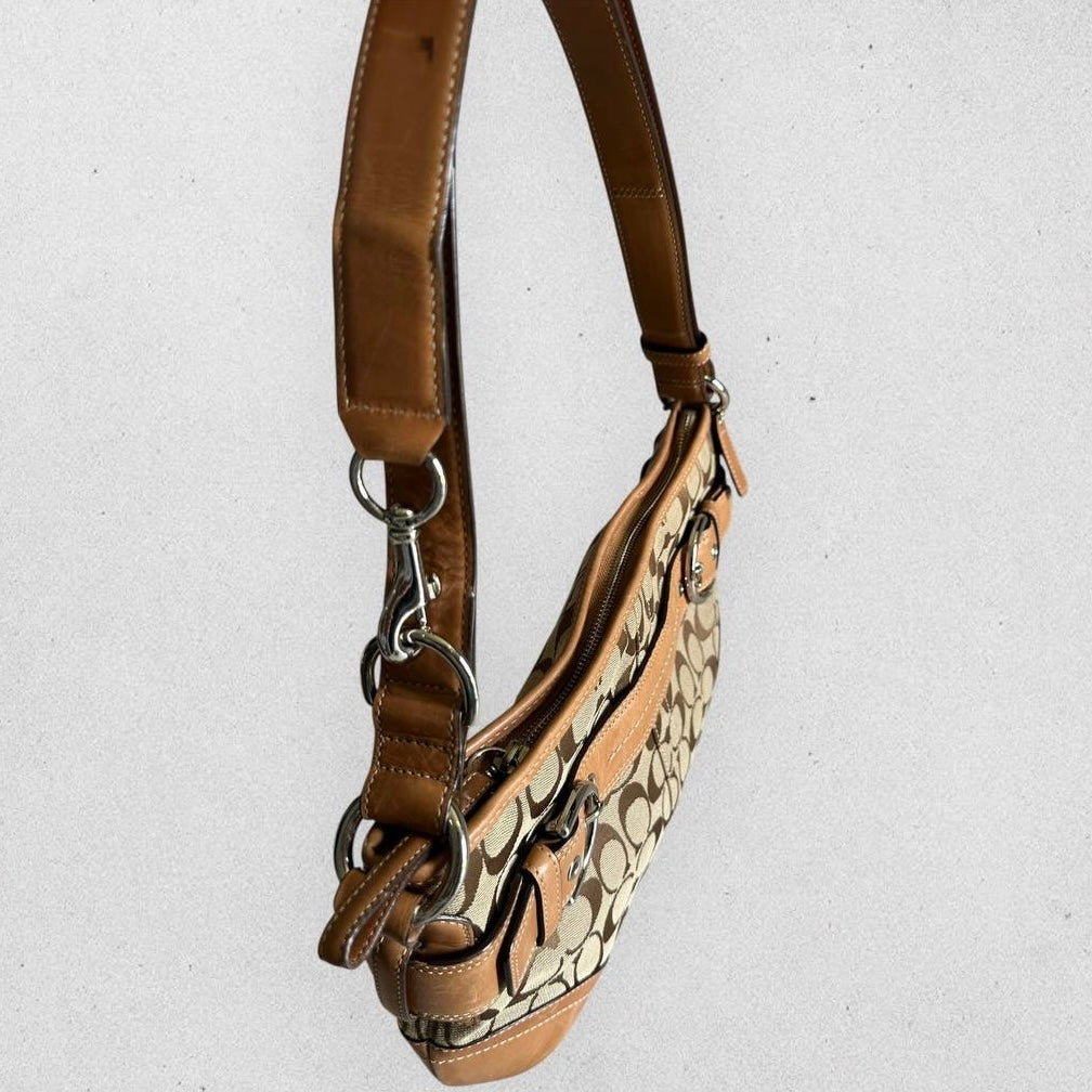 Authentic Vintage Coach Signature Shoulder/Crossbody Bag