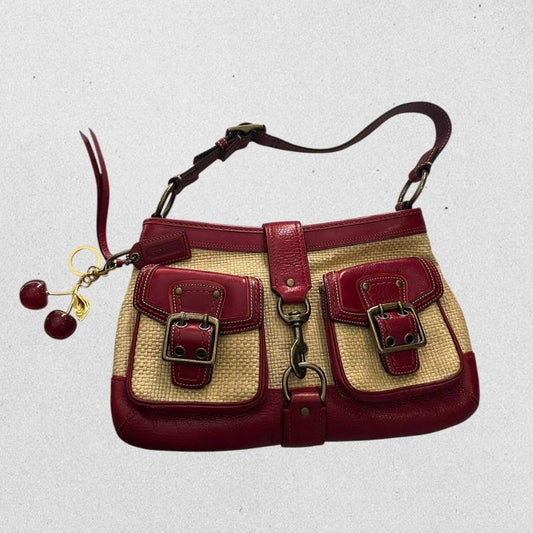 Authentic Vintage Coach Legacy Straw Bag