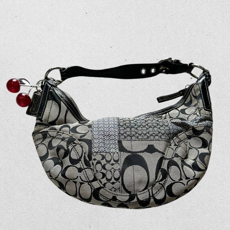 Authentic Vintage Coach Croissant Patchwork Shoulder Bag Rare