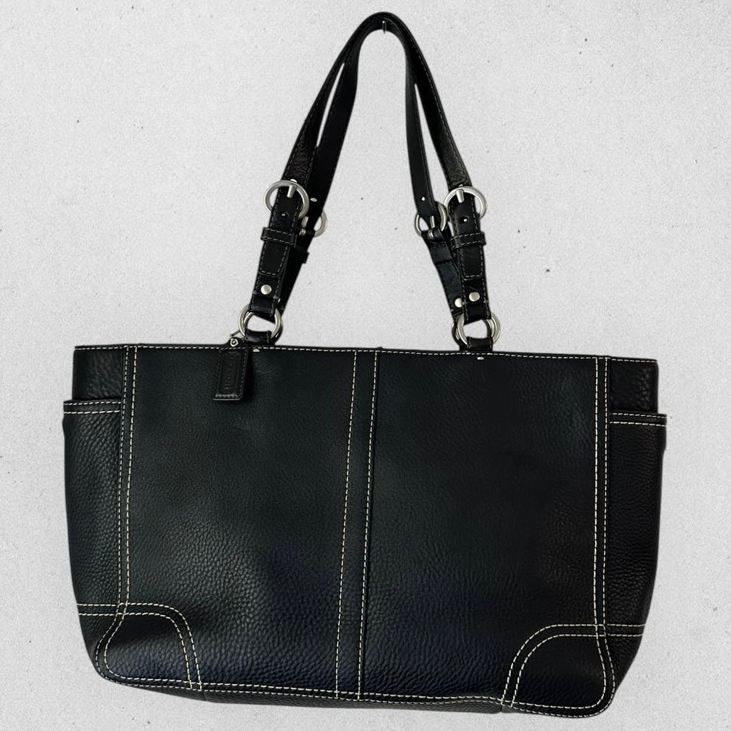 Authentic Vintage Coach Pebbled Leather Tote Bag