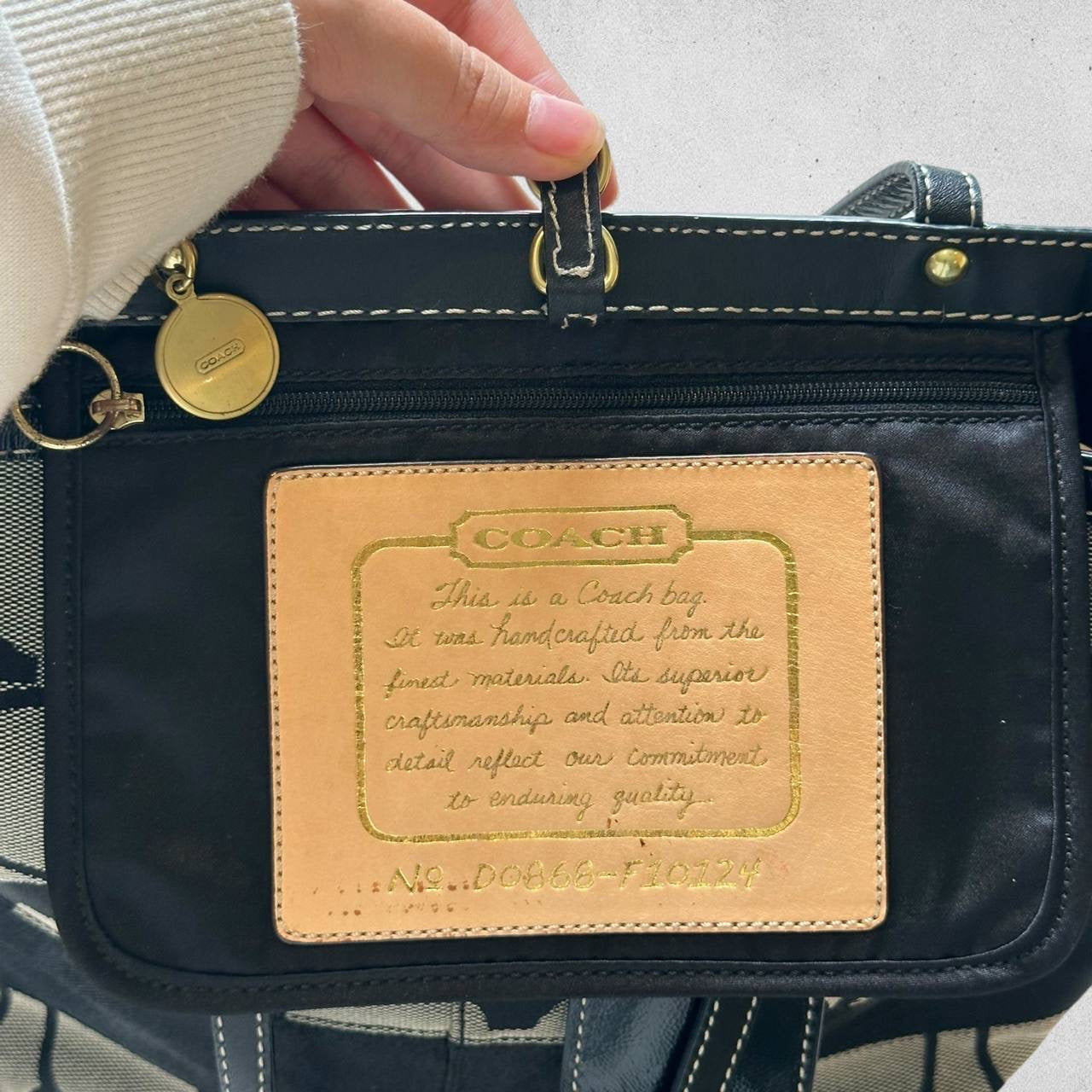 Authentic Vintage Coach Signature Tote Bag