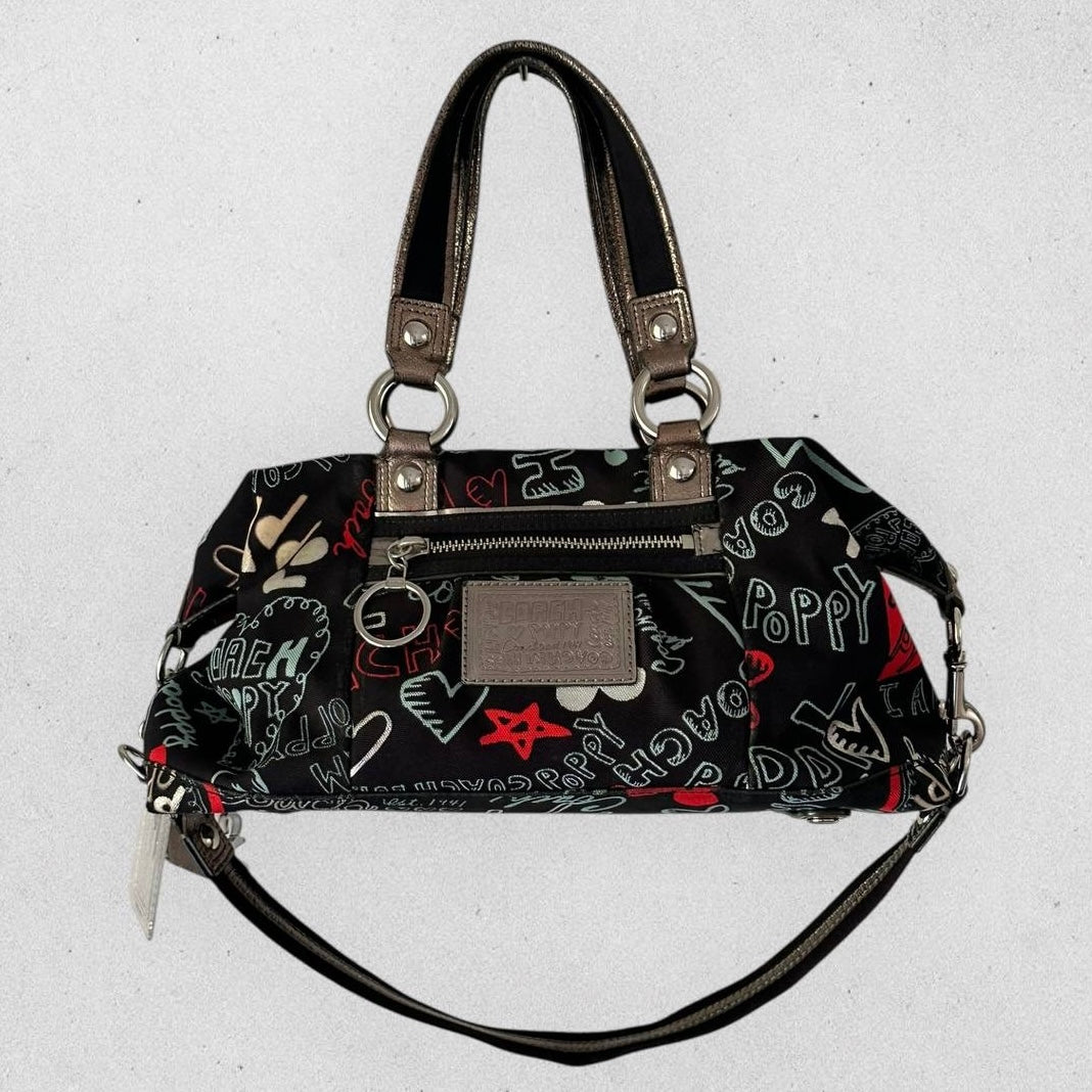 Authentic Vintage Coach Poppy Graffiti Bowling Bag