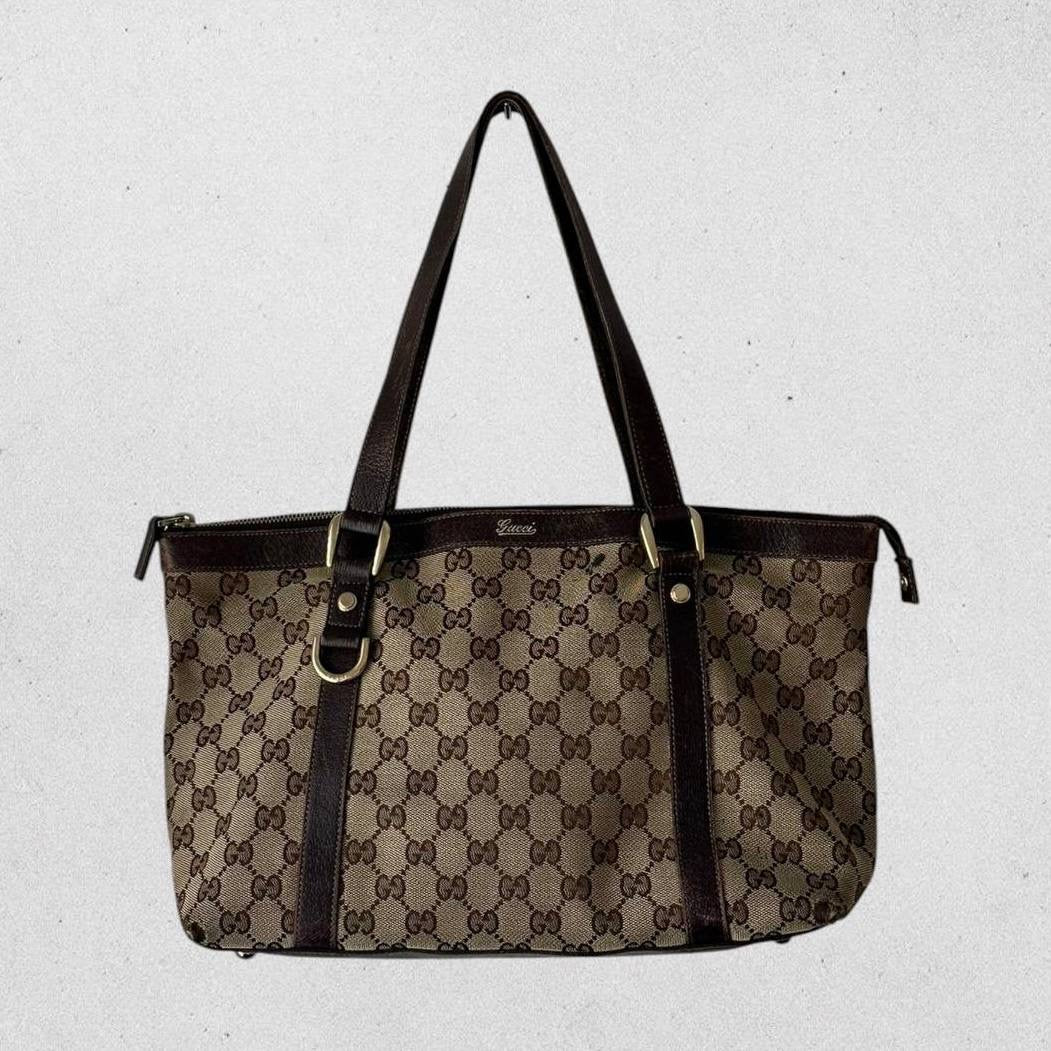 Authentic Vintage Gucci GG Abbey Tote Bag