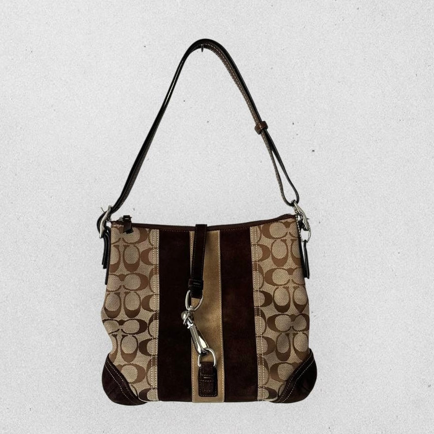 Authentic Vintage Coach Hampton Suede Shoulder Bag