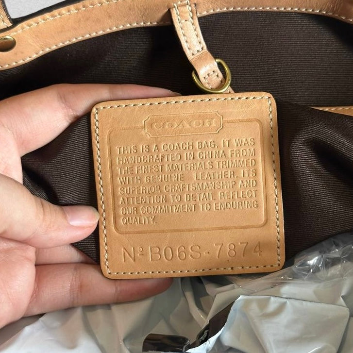 Authentic Vintage Coach Signature Canvas Tote Bag