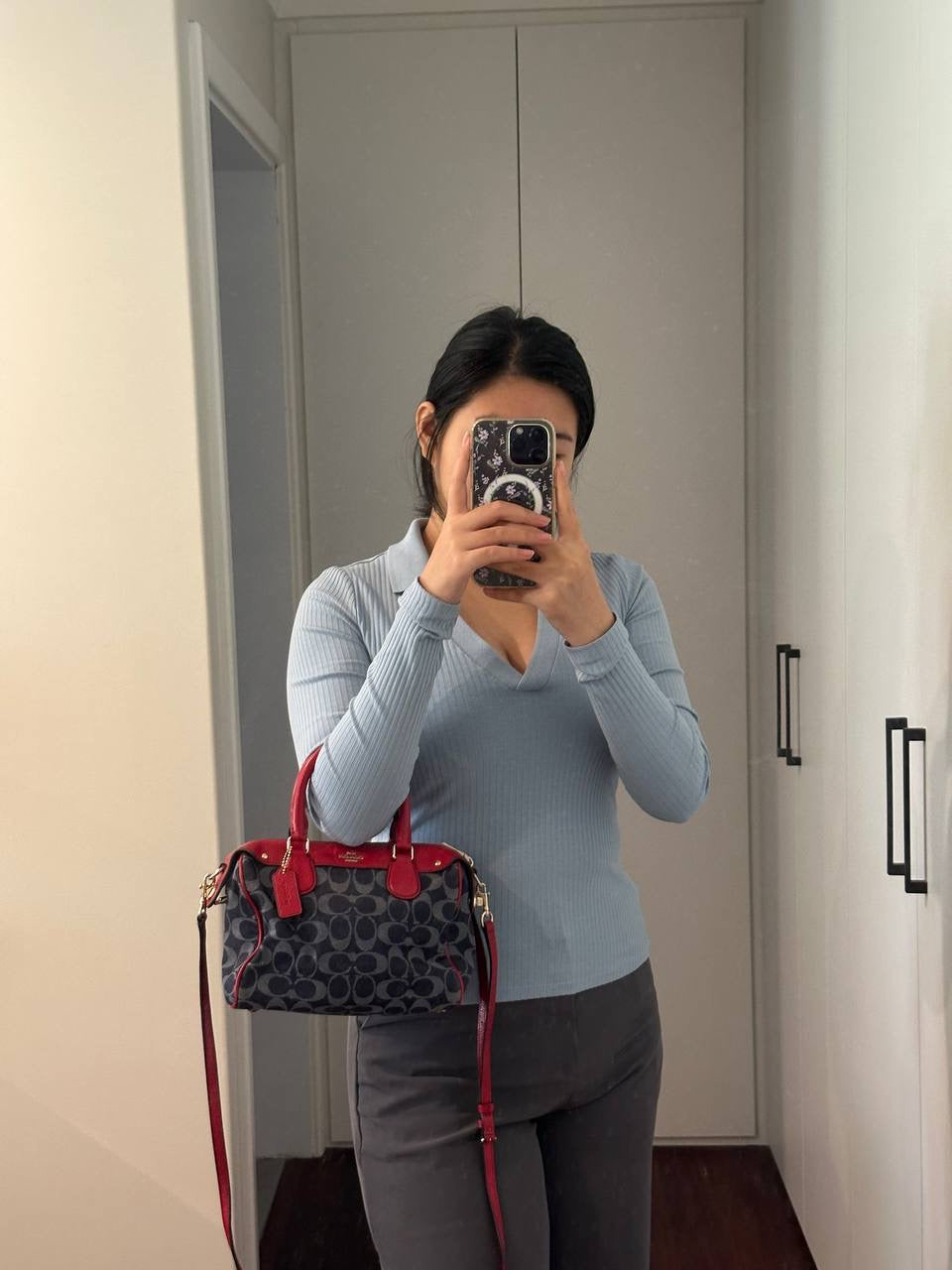 Authentic Coach Denim Bennett Satchle Bag