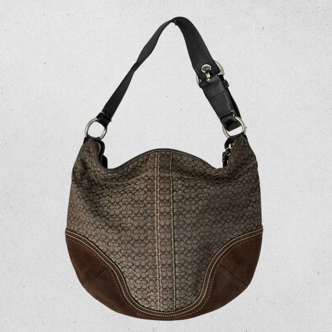 Authentic Vintage Coach Signature Hobo Bag
