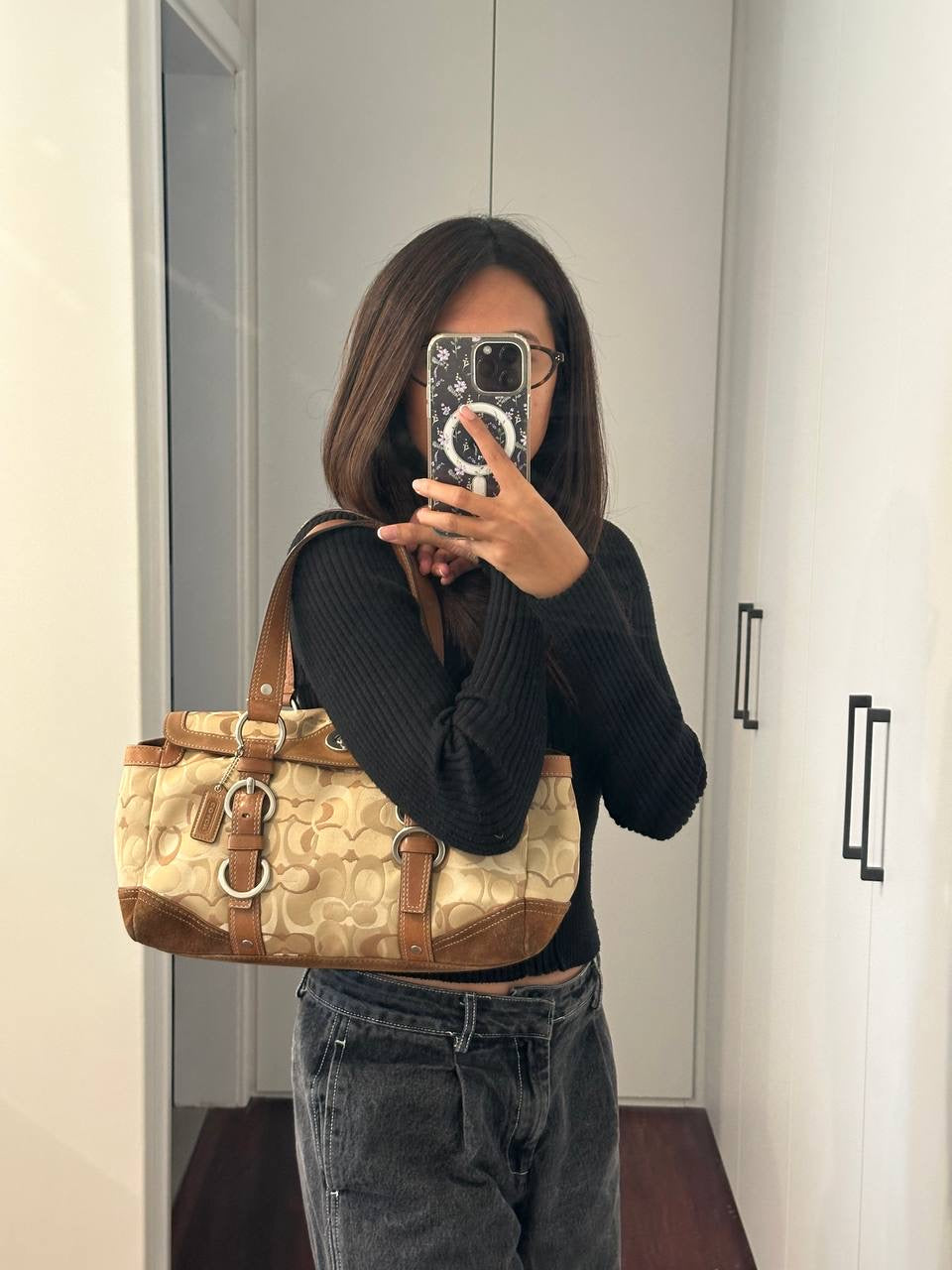 Authentic Vintage Coach Optic Satchel Bag