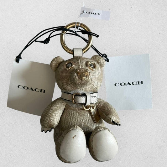 Authentic Coach Collectible Canvas Bear Charm