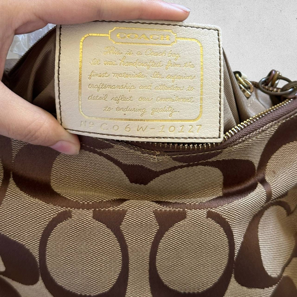 Authentic Vintage Coach Signature Shoulder/Crossbody Bag