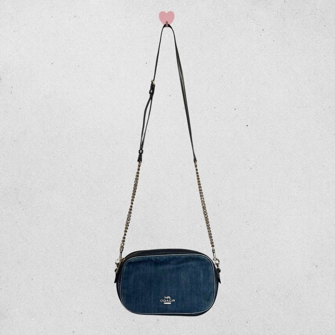 Authentic Coach Denim Crossbody Bag